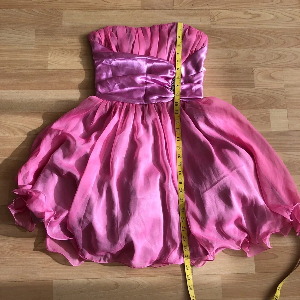 VTG Steppin’ Out pink strapless formal dress sz 3/4